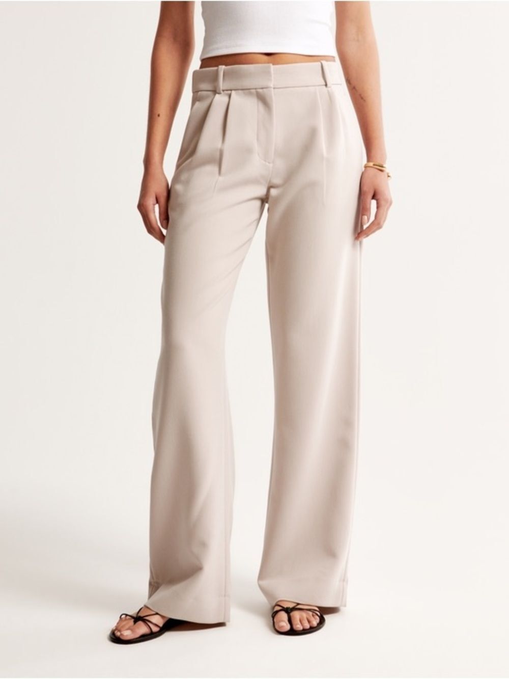 Abercrombie Sloane Low Rise Tailored Wide Leg Pants NEW